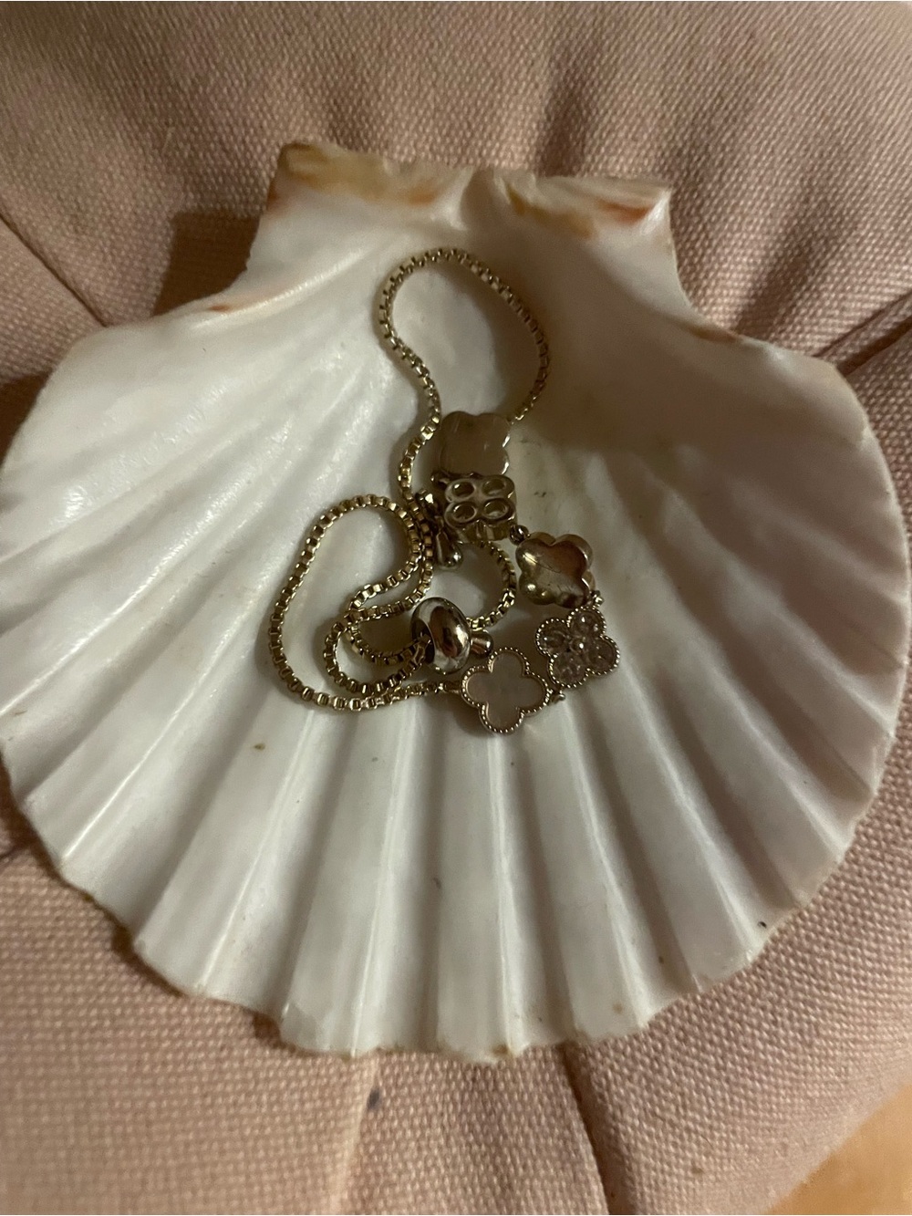 Gold Floral Clover Pendant Necklace - Women Jewelry